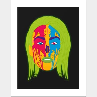 Two Tone Tribal Girl Posters and Art